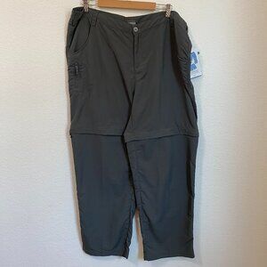White Sierra Point Convertible Nylon Hiking Pants in Gray NWT Size 2X